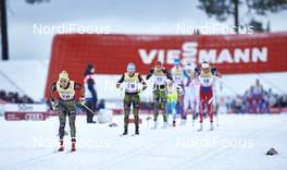 29.11.2015, Ruka, Finland (FIN): Stefanie Boehler (GER), Sandra Ringwald (GER), Denise Herrmann (GER), Kari Oeyre Slind (NOR), (l-r)  - FIS world cup cross-country, 10km women, Ruka (FIN). www.nordicfocus.com. © Felgenhauer/NordicFocus. Every downloaded picture is fee-liable.