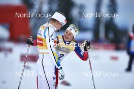 29.11.2015, Ruka, Finland (FIN): Ida Ingemarsdotter (SWE), Ingvild Flugstad Oestberg (NOR), (l-r)  - FIS world cup cross-country, 10km women, Ruka (FIN). www.nordicfocus.com. © Felgenhauer/NordicFocus. Every downloaded picture is fee-liable.