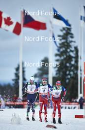 29.11.2015, Ruka, Finland (FIN): Francesco De Fabiani (ITA), Finn Haagen Krogh (NOR), Didrik Toenseth (NOR), (l-r)  - FIS world cup cross-country, 15km men, Ruka (FIN). www.nordicfocus.com. © Felgenhauer/NordicFocus. Every downloaded picture is fee-liable.