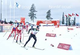 29.11.2015, Ruka, Finland (FIN): Anders Gloeersen (NOR), Alex Harvey (CAN), Dario Cologna (SUI), (l-r)  - FIS world cup cross-country, 15km men, Ruka (FIN). www.nordicfocus.com. © Felgenhauer/NordicFocus. Every downloaded picture is fee-liable.