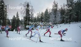 29.11.2015, Ruka, Finland (FIN): Competitors trying to reach Sundby- FIS world cup cross-country, 15km men, Ruka (FIN). www.nordicfocus.com. © Modica/NordicFocus. Every downloaded picture is fee-liable.