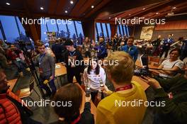 26.11.2015, Ruka, Finland (FIN): Fischer press conference , Charlotte Kalla (SWE) - FIS world cup cross-country, training, Ruka (FIN). www.nordicfocus.com. © Felgenhauer/NordicFocus. Every downloaded picture is fee-liable.