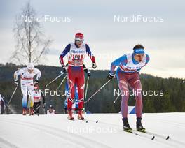 06.12.2015, Lillehammer, Norway (NOR): Johan Hoel (NOR), Stanislav Volzhentsev (RUS), (l-r)  - FIS world cup cross-country, 4x10km men, Lillehammer (NOR). www.nordicfocus.com. © Felgenhauer/NordicFocus. Every downloaded picture is fee-liable.