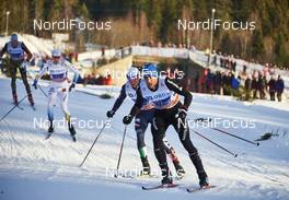 06.12.2015, Lillehammer, Norway (NOR): Francesco De Fabiani (ITA), Curdin Perl (SUI), (l-r)  - FIS world cup cross-country, 4x10km men, Lillehammer (NOR). www.nordicfocus.com. © Felgenhauer/NordicFocus. Every downloaded picture is fee-liable.