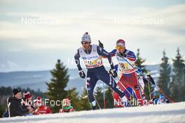06.12.2015, Lillehammer, Norway (NOR): Roland Clara (ITA), Magne Haga (NOR), (l-r)  - FIS world cup cross-country, 4x10km men, Lillehammer (NOR). www.nordicfocus.com. © Felgenhauer/NordicFocus. Every downloaded picture is fee-liable.