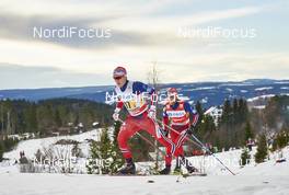 06.12.2015, Lillehammer, Norway (NOR): Simen  Andreas Sveen (NOR), Martin Johnsrud Sundby (NOR), (l-r)  - FIS world cup cross-country, 4x10km men, Lillehammer (NOR). www.nordicfocus.com. © Felgenhauer/NordicFocus. Every downloaded picture is fee-liable.