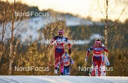 06.12.2015, Lillehammer, Norway (NOR): Astrid Uhrenholdt Jacobsen (NOR), Maiken Caspersen Falla (NOR), (l-r)  - FIS world cup cross-country, 4x5km women, Lillehammer (NOR). www.nordicfocus.com. © Felgenhauer/NordicFocus. Every downloaded picture is fee-liable.