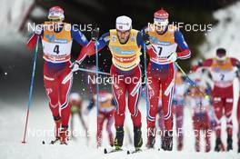 05.12.2015, Lillehammer, Norway (NOR): Niklas Dyrhaug (NOR), Martin Johnsrud Sundby (NOR), Hans Christer Holund (NOR), (l-r)  - FIS world cup cross-country, skiathlon men, Lillehammer (NOR). www.nordicfocus.com. © Felgenhauer/NordicFocus. Every downloaded picture is fee-liable.