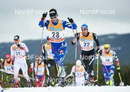 05.12.2015, Lillehammer, Norway (NOR): Jean Marc Gaillard (FRA), Curdin Perl (SUI), (l-r)  - FIS world cup cross-country, skiathlon men, Lillehammer (NOR). www.nordicfocus.com. © Felgenhauer/NordicFocus. Every downloaded picture is fee-liable.