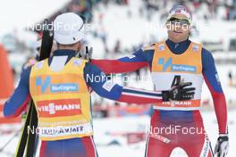 05.12.2015, Lillehammer, Norway (NOR): Martin Johnsrud Sundby (NOR), Niklas Dyrhaug (NOR), (l-r)  - FIS world cup cross-country, skiathlon men, Lillehammer (NOR). www.nordicfocus.com. © Modica/NordicFocus. Every downloaded picture is fee-liable.