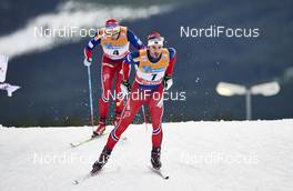 05.12.2015, Lillehammer, Norway (NOR): Niklas Dyrhaug (NOR), Hans Christer Holund (NOR), (l-r)  - FIS world cup cross-country, skiathlon men, Lillehammer (NOR). www.nordicfocus.com. © Felgenhauer/NordicFocus. Every downloaded picture is fee-liable.