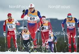 05.12.2015, Lillehammer, Norway (NOR): Keishin Yoshida (JPN), Hallvard Loefald (NOR), Emil Nyeng (NOR), (l-r)  - FIS world cup cross-country, skiathlon men, Lillehammer (NOR). www.nordicfocus.com. © Felgenhauer/NordicFocus. Every downloaded picture is fee-liable.