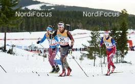 05.12.2015, Lillehammer, Norway (NOR): Sergey Ustiugov (RUS), Jonas Dobler (GER), Anders Gloeersen (NOR), (l-r)  - FIS world cup cross-country, skiathlon men, Lillehammer (NOR). www.nordicfocus.com. © Felgenhauer/NordicFocus. Every downloaded picture is fee-liable.