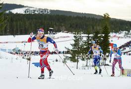 05.12.2015, Lillehammer, Norway (NOR): Simen Andreas Sveen (NOR), Maurice Manificat (FRA), Maxim Vylegzhanin (RUS), (l-r)  - FIS world cup cross-country, skiathlon men, Lillehammer (NOR). www.nordicfocus.com. © Felgenhauer/NordicFocus. Every downloaded picture is fee-liable.