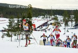 05.12.2015, Lillehammer, Norway (NOR): Florian Notz (GER), Jonas Baumann (SUI), Magne Haga (NOR), Devon Kershaw (CAN), (l-r)  - FIS world cup cross-country, skiathlon men, Lillehammer (NOR). www.nordicfocus.com. © Felgenhauer/NordicFocus. Every downloaded picture is fee-liable.
