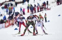 05.12.2015, Lillehammer, Norway (NOR): Maiken Caspersen Falla (NOR), Nicole Fessel (GER), Petra Novakova (CZE), (l-r)  - FIS world cup cross-country, skiathlon women, Lillehammer (NOR). www.nordicfocus.com. © Felgenhauer/NordicFocus. Every downloaded picture is fee-liable.