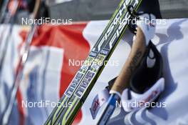 12.12.2015, Davos, Switzerland (SUI): Debby's Fischer skis   - FIS world cup cross-country, 15km women, Davos (SUI). www.nordicfocus.com. © Felgenhauer/NordicFocus. Every downloaded picture is fee-liable.