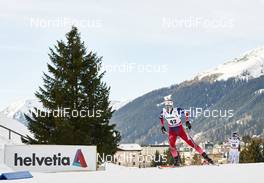 12.12.2015, Davos, Switzerland (SUI): Ingvild Flugstad Oestberg (NOR), Jessica Diggins (USA), (l-r)  - FIS world cup cross-country, 15km women, Davos (SUI). www.nordicfocus.com. © Felgenhauer/NordicFocus. Every downloaded picture is fee-liable.