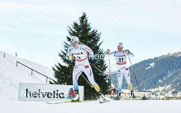 12.12.2015, Davos, Switzerland (SUI): Evelina Settlin (SWE), Jonna Sundling (SWE), (l-r)  - FIS world cup cross-country, 15km women, Davos (SUI). www.nordicfocus.com. © Felgenhauer/NordicFocus. Every downloaded picture is fee-liable.