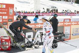 12.12.2015, Davos, Switzerland (SUI): Seraina Boner (SUI), Anna Haag (SWE), (l-r)  - FIS world cup cross-country, 15km women, Davos (SUI). www.nordicfocus.com. © Felgenhauer/NordicFocus. Every downloaded picture is fee-liable.