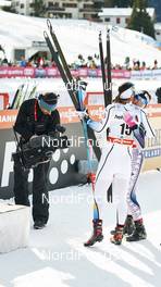 12.12.2015, Davos, Switzerland (SUI): Emma Wiken (SWE), Jessica Diggins (USA), (l-r)  - FIS world cup cross-country, 15km women, Davos (SUI). www.nordicfocus.com. © Felgenhauer/NordicFocus. Every downloaded picture is fee-liable.