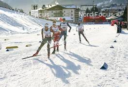 12.12.2015, Davos, Switzerland (SUI): Jonas Dobler (GER), Alex Harvey (CAN), Alexey Poltoranin (KAZ), (l-r)  - FIS world cup cross-country, 30km men, Davos (SUI). www.nordicfocus.com. © Felgenhauer/NordicFocus. Every downloaded picture is fee-liable.