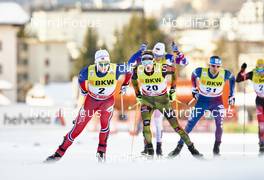 13.12.2015, Davos, Switzerland (SUI): Haavard Solaas Taugboel (NOR), Sebastian Eisenlauer (GER), Andrew Newell (USA), (l-r)  - FIS world cup cross-country, individual sprint, Davos (SUI). www.nordicfocus.com. © Felgenhauer/NordicFocus. Every downloaded picture is fee-liable.