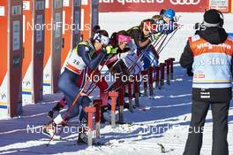 13.12.2015, Davos, Switzerland (SUI): start of the ladys race   - FIS world cup cross-country, individual sprint, Davos (SUI). www.nordicfocus.com. © Felgenhauer/NordicFocus. Every downloaded picture is fee-liable.