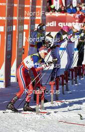13.12.2015, Davos, Switzerland (SUI): Stina Nilsson (SWE), Sophie Caldwell (USA), (l-r)  - FIS world cup cross-country, individual sprint, Davos (SUI). www.nordicfocus.com. © Felgenhauer/NordicFocus. Every downloaded picture is fee-liable.