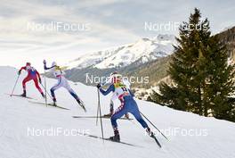 13.12.2015, Davos, Switzerland (SUI): Kathrine Rolsted Harsem (NOR), Sophie Caldwell (USA), Jessica Diggins (USA), (l-r)  - FIS world cup cross-country, individual sprint, Davos (SUI). www.nordicfocus.com. © Felgenhauer/NordicFocus. Every downloaded picture is fee-liable.