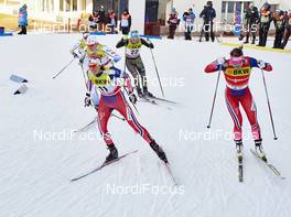 13.12.2015, Davos, Switzerland (SUI): Heidi Weng (NOR), Sandra Ringwald (GER), Maiken Caspersen Falla (NOR), (l-r)  - FIS world cup cross-country, individual sprint, Davos (SUI). www.nordicfocus.com. © Felgenhauer/NordicFocus. Every downloaded picture is fee-liable.