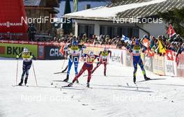 13.12.2015, Davos, Switzerland (SUI): Federico Pellegrino (ITA), Sondre Turvoll Fossli (NOR), Baptiste Gros (FRA), (l-r)  - FIS world cup cross-country, individual sprint, Davos (SUI). www.nordicfocus.com. © Felgenhauer/NordicFocus. Every downloaded picture is fee-liable.