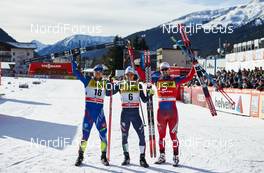 13.12.2015, Davos, Switzerland (SUI): Baptiste Gros (FRA), Federico Pellegrino (ITA), Sondre Turvoll Fossli (NOR), (l-r)  - FIS world cup cross-country, individual sprint, Davos (SUI). www.nordicfocus.com. © Felgenhauer/NordicFocus. Every downloaded picture is fee-liable.