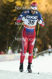 20.12.2015, Toblach, Italy (ITA): Hans Christer Holund (NOR) - FIS world cup cross-country, 15km men, Toblach (ITA). www.nordicfocus.com. © Modica/NordicFocus. Every downloaded picture is fee-liable.
