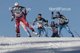 19.12.2015, Toblach, Italy (ITA): Sondre Turvoll Fossli (NOR), Ristomatti Hakola (FIN), Anssi Pentsinen (FIN), (l-r)  - FIS world cup cross-country, individual sprint, Toblach (ITA). www.nordicfocus.com. © Modica/NordicFocus. Every downloaded picture is fee-liable.