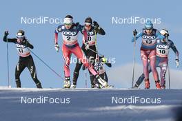 19.12.2015, Toblach, Italy (ITA): Maiken Caspersen Falla (NOR), Natalia Matveeva (RUS), (l-r)  - FIS world cup cross-country, individual sprint, Toblach (ITA). www.nordicfocus.com. © Modica/NordicFocus. Every downloaded picture is fee-liable.