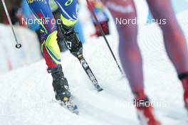 18.12.2015, Toblach, Italy (ITA): salomon boots and ski   - FIS world cup cross-country, training, Toblach (ITA). www.nordicfocus.com. © Modica/NordicFocus. Every downloaded picture is fee-liable.
