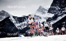 09.03.2016, Canmore, Canada (CAN): Martin Johnsrud Sundby (NOR), Sergey Ustiugov (RUS), (l-r)  - FIS world cup cross-country, skiathlon men, Canmore (CAN). www.nordicfocus.com. © Felgenhauer/NordicFocus. Every downloaded picture is fee-liable.