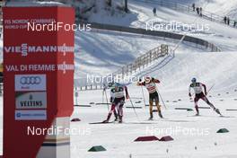 31.01.2015, Val di Fiemme, Italy (ITA): Leading Group during the last change - FIS world cup nordic combined, team sprint HS134/2x7.5km, Val di Fiemme (ITA). www.nordicfocus.com. © Modica/NordicFocus. Every downloaded picture is fee-liable.