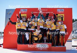 14.03.2015, Oslo, Norway (NOR): Team Germany - FIS world cup nordic combined, cups, Oslo (NOR). www.nordicfocus.com. © Felgenhauer/NordicFocus. Every downloaded picture is fee-liable.