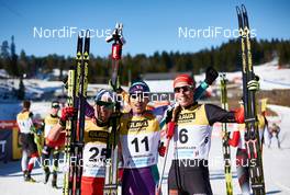 14.03.2015, Oslo, Norway (NOR): Alessandro Pittin (ITA), Akito Watabe (JPN), Johannes Rydzek (GER), (l-r)  - FIS world cup nordic combined, individual gundersen HS134/10km, Oslo (NOR). www.nordicfocus.com. © Felgenhauer/NordicFocus. Every downloaded picture is fee-liable.