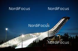 13.03.2015, Oslo, Norway (NOR): Oslo ski jumping tower at night - FIS world cup nordic combined, training, Oslo (NOR). www.nordicfocus.com. © Felgenhauer/NordicFocus. Every downloaded picture is fee-liable.