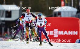 20.02.2015, Falun, Sweden (SWE): Johannes Rydzek (GER), Akito Watabe (JPN), (l-r)  - FIS nordic world ski championships, nordic combined, individual gundersen HS100/10km, Falun (SWE). www.nordicfocus.com. © NordicFocus. Every downloaded picture is fee-liable.