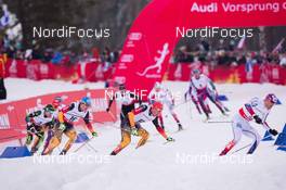 26.02.2015, Falun, Sweden (SWE): Magnus Hovdal Moan (NOR), Johannes Rydzek (GER), Tino Edelmann (GER), (l-r)  - FIS nordic world ski championships, nordic combined, individual gundersen HS134/10km, Falun (SWE). www.nordicfocus.com. © NordicFocus. Every downloaded picture is fee-liable.