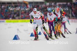 26.02.2015, Falun, Sweden (SWE): Magnus Hovdal Moan (NOR), Akito Watabe (JPN), (l-r)  - FIS nordic world ski championships, nordic combined, individual gundersen HS134/10km, Falun (SWE). www.nordicfocus.com. © NordicFocus. Every downloaded picture is fee-liable.