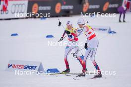 28.02.2015, Falun, Sweden (SWE): Haavard Klemetsen (NOR), Magnus Moan (NOR) - FIS nordic world ski championships, nordic combined, team sprint HS134/2x7.5km, Falun (SWE). www.nordicfocus.com. © NordicFocus. Every downloaded picture is fee-liable.