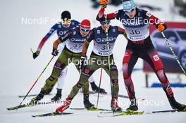 05.12.2015, Lillehammer, Norway (NOR): Bjoern Kircheisen (GER), Jakob Lange (GER), Harald Lemmerer (AUT), (l-r)  - FIS world cup nordic combined, individual gundersen HS138/10km, Lillehammer (NOR). www.nordicfocus.com. © Felgenhauer/NordicFocus. Every downloaded picture is fee-liable.