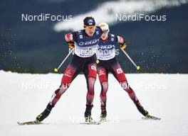 05.12.2015, Lillehammer, Norway (NOR): Bernhard Gruber (AUT), Mario Seidl (AUT), (l-r)  - FIS world cup nordic combined, individual gundersen HS138/10km, Lillehammer (NOR). www.nordicfocus.com. © Felgenhauer/NordicFocus. Every downloaded picture is fee-liable.