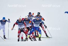 05.12.2015, Lillehammer, Norway (NOR): Fabian Steindl (AUT), Mario Seidl (AUT), Maxime Laheurte (FRA), (l-r)  - FIS world cup nordic combined, individual gundersen HS138/10km, Lillehammer (NOR). www.nordicfocus.com. © Felgenhauer/NordicFocus. Every downloaded picture is fee-liable.