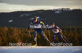 06.12.2015, Lillehammer, Norway (NOR): Matti Herola (FIN), Espen Andersen (NOR), (l-r)  - FIS world cup nordic combined, individual gundersen HS138/10km, Lillehammer (NOR). www.nordicfocus.com. © Felgenhauer/NordicFocus. Every downloaded picture is fee-liable.